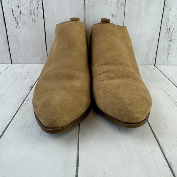 Frye Tan Leather Rowen Slip On Bootie Pointed Toe Ankle Boot 3475041 Size 8M - Picture 3 of 14